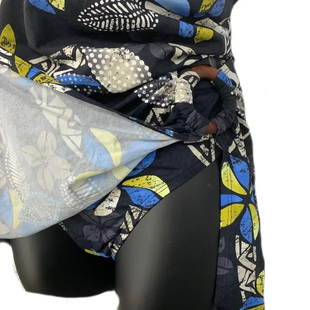Vintage Y2K Jag Sz 38D/L Black Floral Bandeau Tankini Swimsuit Skirtini - Picture 4 of 9